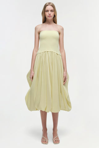 Izzy Strapless Taffeta Midi Dress