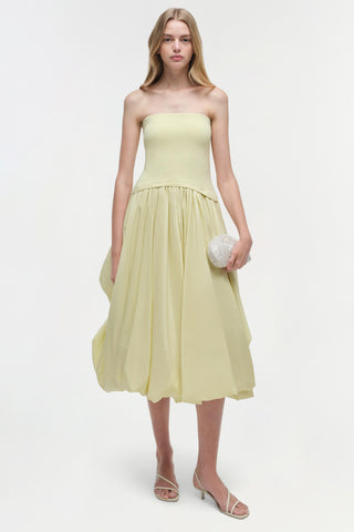 Izzy Strapless Taffeta Midi Dress