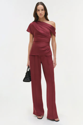 Phoebe Draped Satin Top