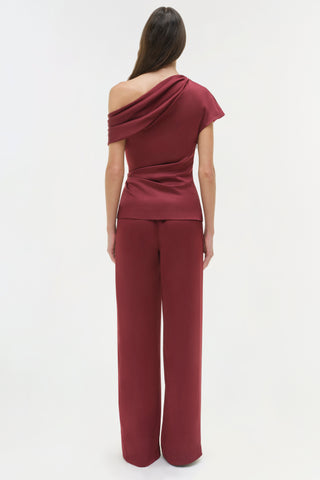 Phoebe Draped Satin Top