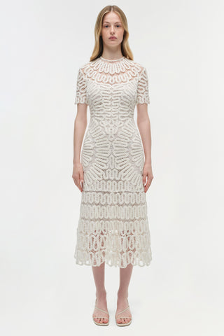 Lorelai Embroidered Midi Dress