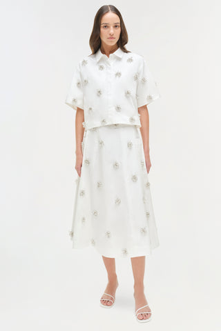Novanna Embellished Midi Skirt