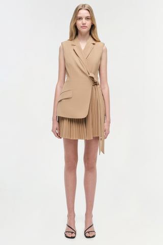 Eman Pleated Mini Dress