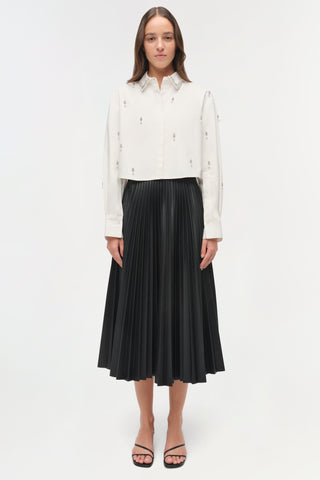 Renata Embellished Cotton Shirt