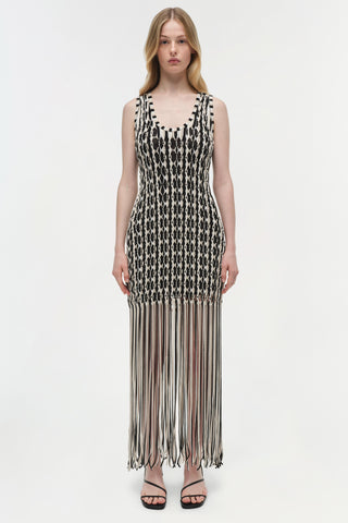 Sonia Fringe Knit Dress