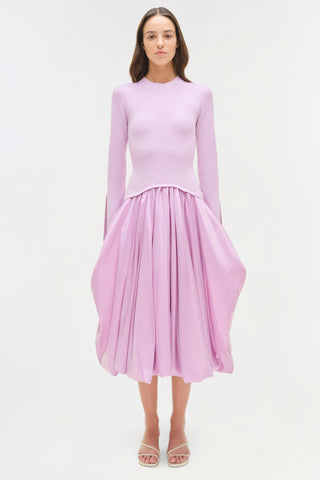 Kenlie Taffeta Knit Midi Dress