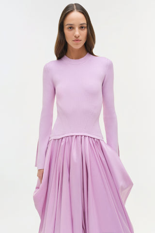 Kenlie Taffeta Knit Midi Dress