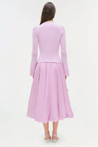 Kenlie Taffeta Knit Midi Dress