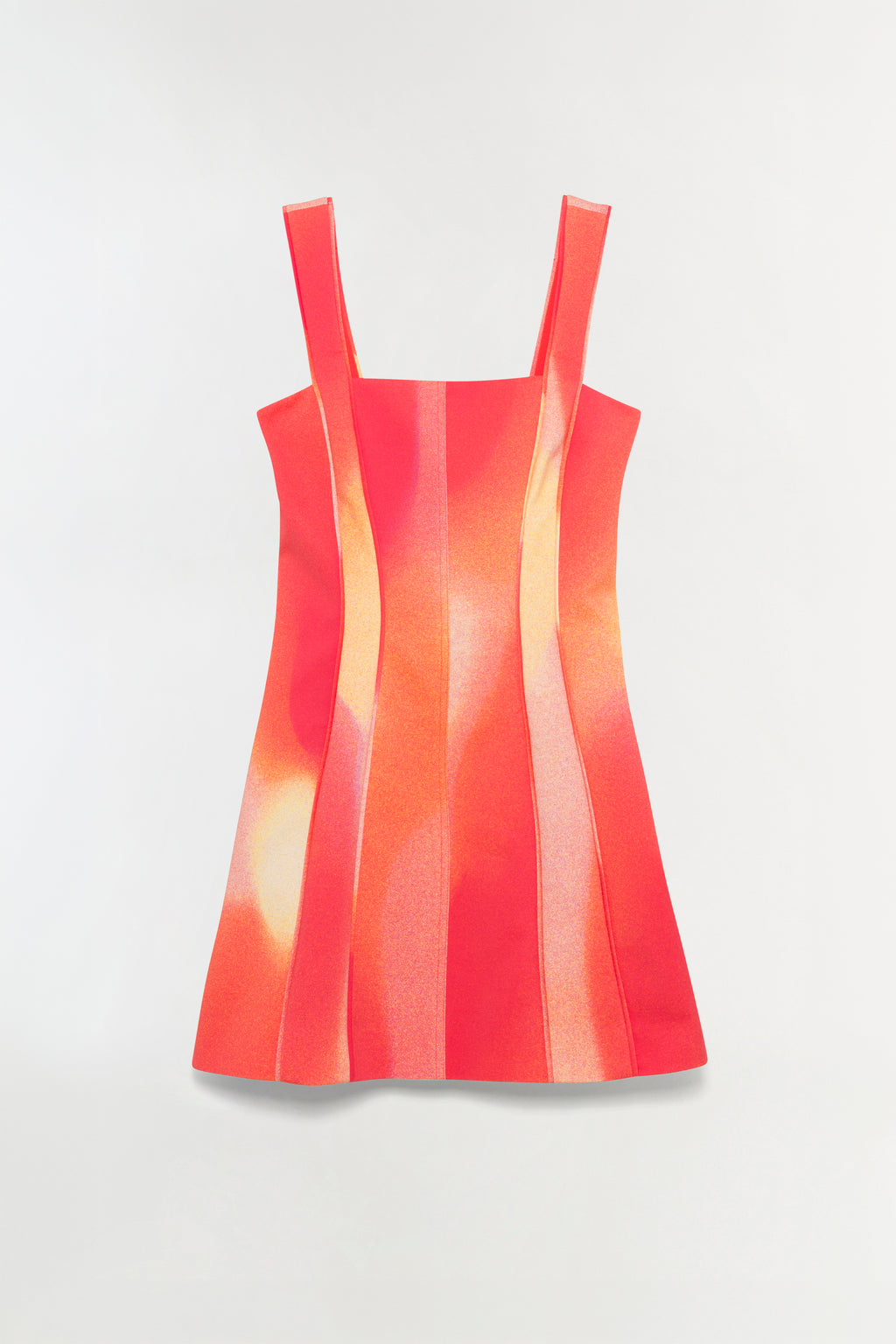 SIMKHAI Women's Calyx Abstract Paneled Mini Dress in Orange Size US 2