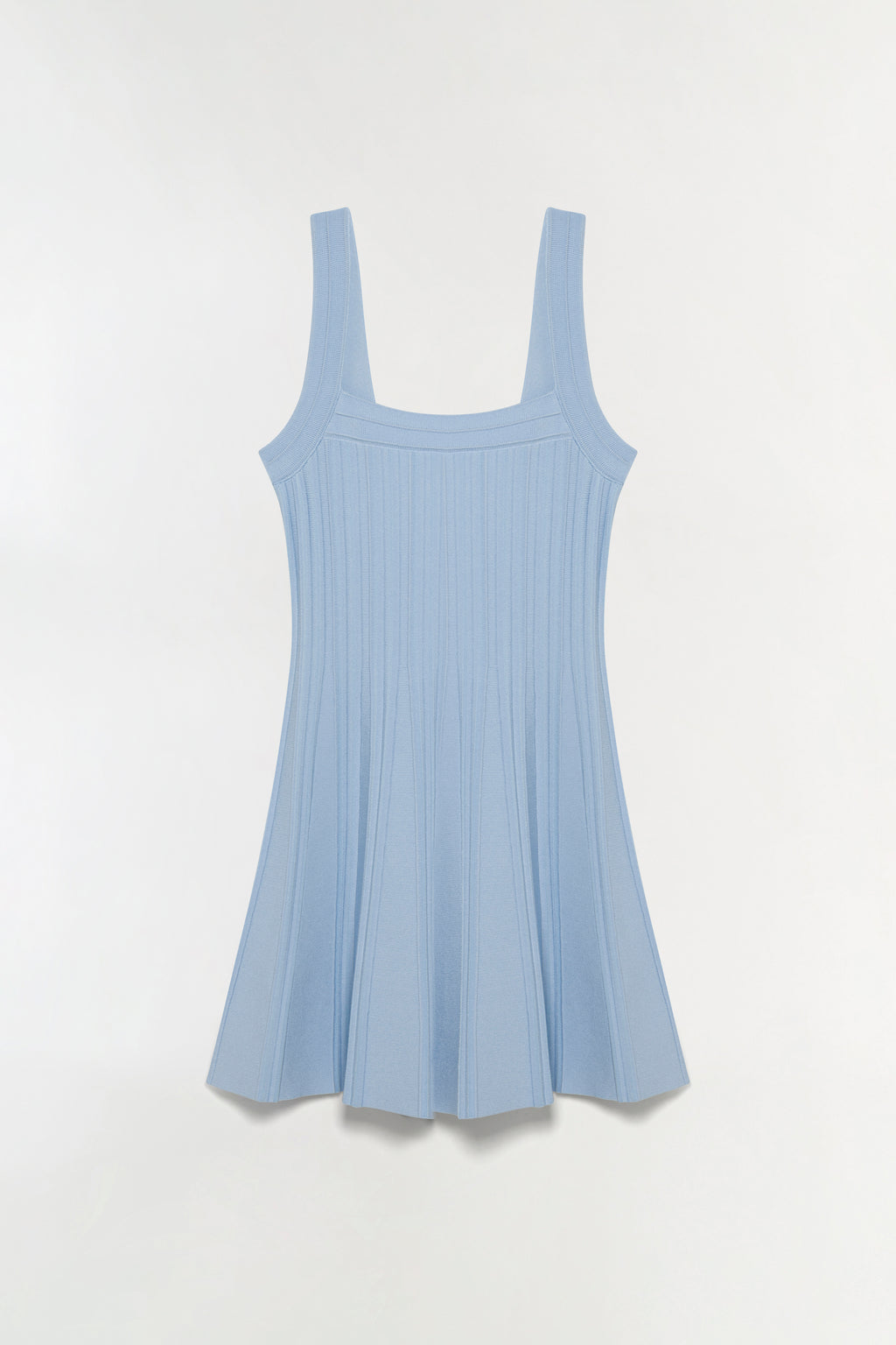 light blue tank top dress Indie Knit Mini on Video no-returns:2026-08-19_2028-09-06 Saint Laurent Off-Shoulder Gown Colors:Birch