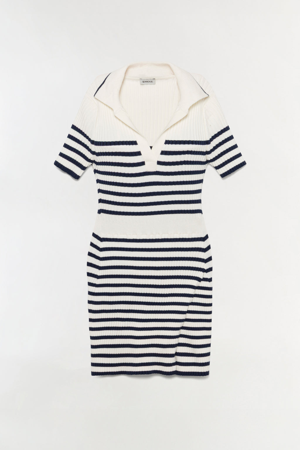 SIMKHAI Miranda Stripe Knit Polo Mini Dress Size XS