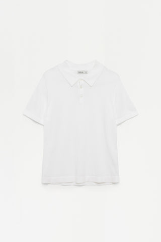 Ivory Barron Short Sleeve Polo - SIMKHAI