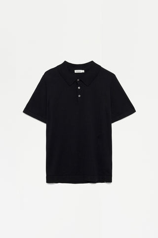 Black Barron Short Sleeve Polo - SIMKHAI