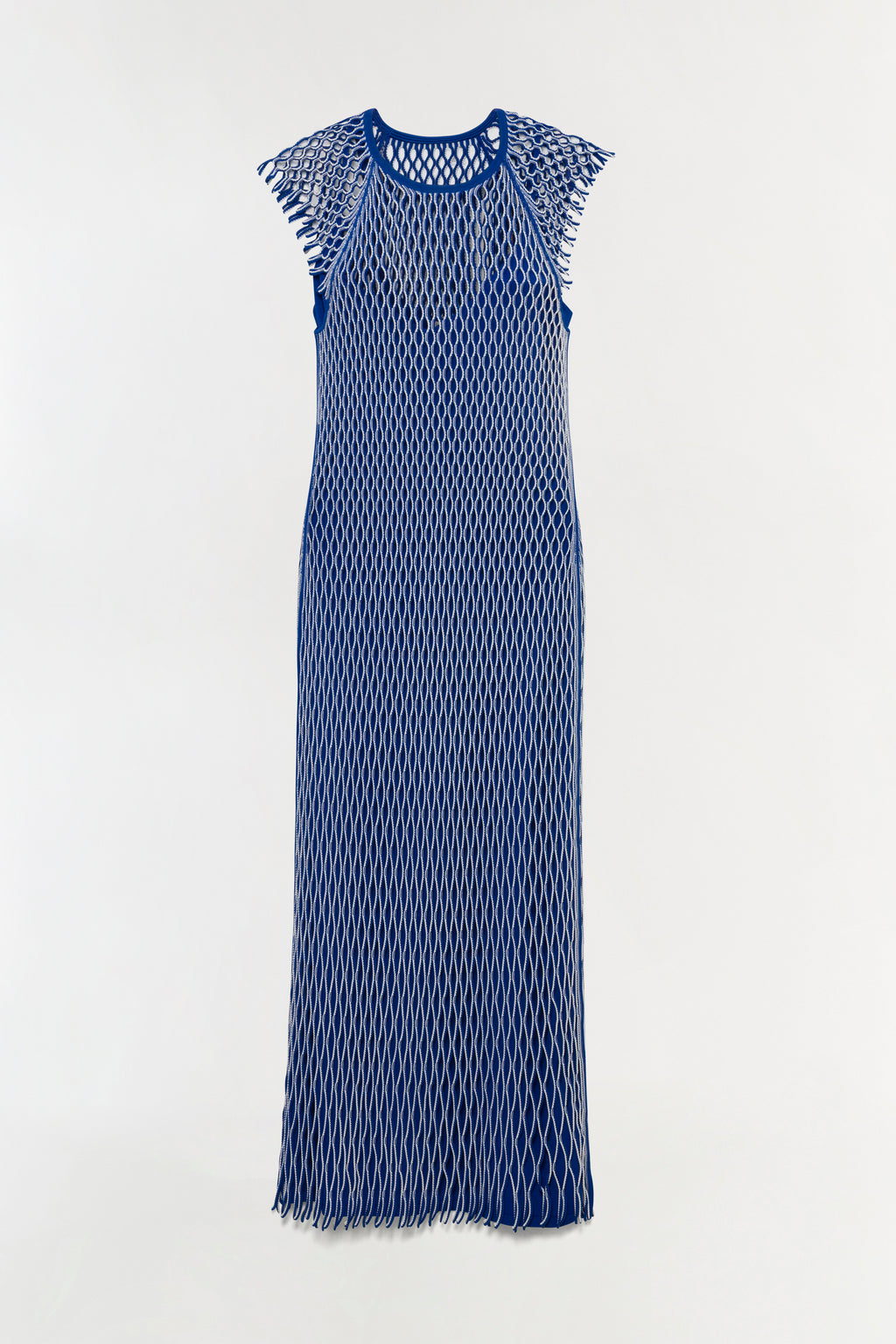 SIMKHAI Women's Faylen Knit Midi Dress in Royal Blue Multi, Size Large