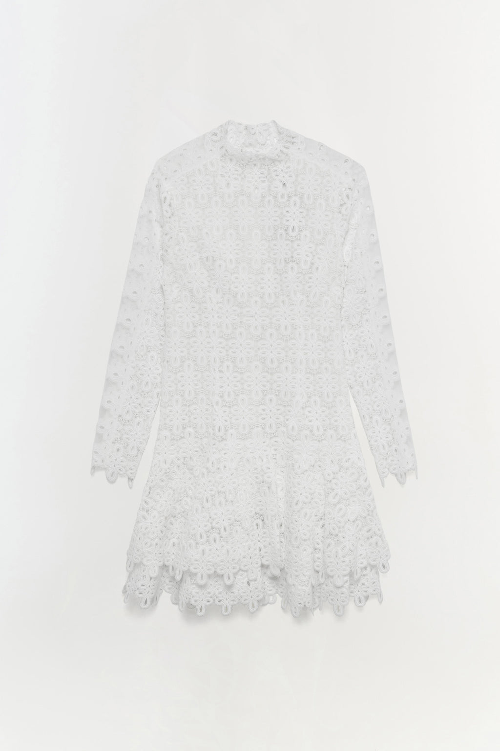 SIMKHAI Women's Signature Joy Dress in White, Lace, Size 8 SIMKHAI Women's Signature Joy Dress in White, Lace, Size 8