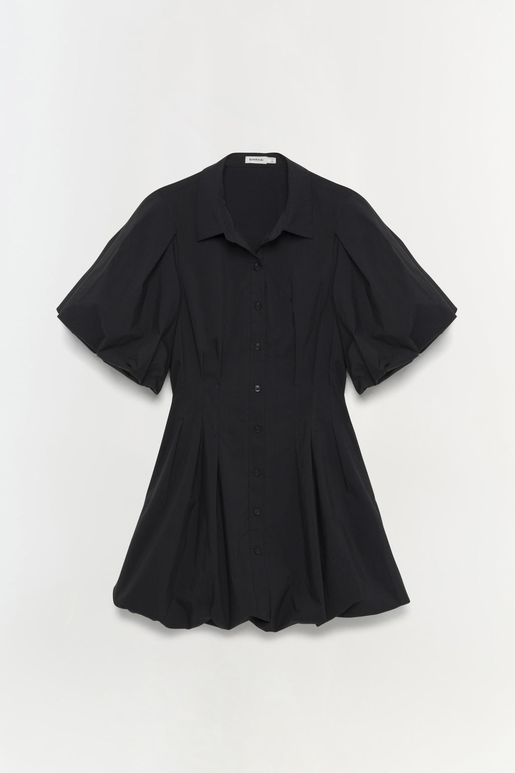black short sleeve shirt dress SIMKHAI Women's Cleo Balloon Pintuck Mini - La_inventory COS Womens Open Collar Size:13 Youth LEJY Women's Off Shoulder