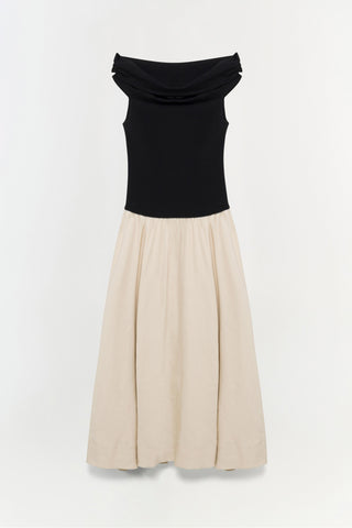 Adaline Knit Linen Midi Dress