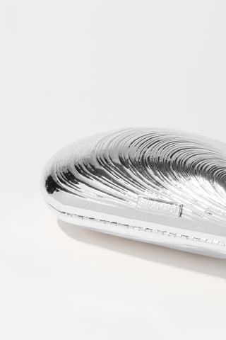Bridget Metal Oyster Clutch