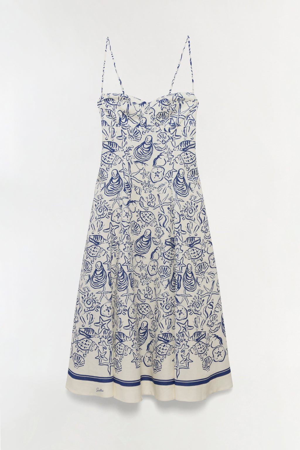 Analise Linen Bustier Midi Dress – SIMKHAI