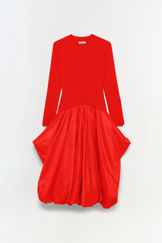 Kenlie Taffeta Knit Midi Dress