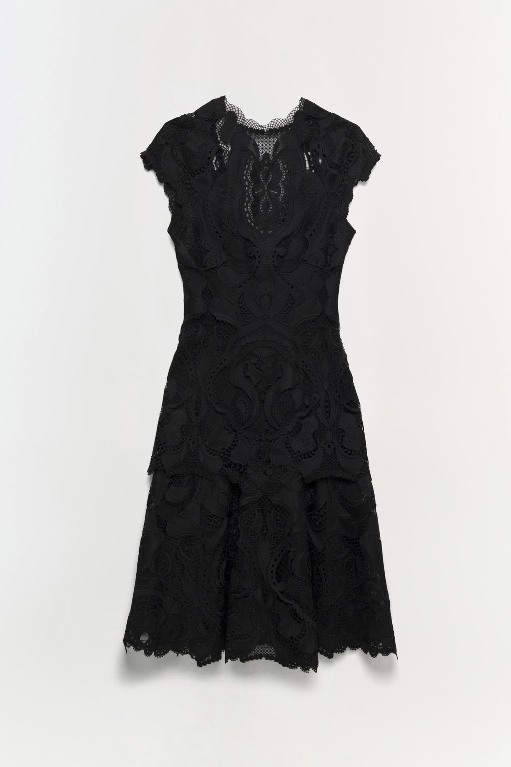 Simkhai Guipure Lace Belted Midi Dress - Black Simkhai Guipure Lace Belted Midi Dress - Black