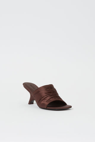 Shadow Satin Mule