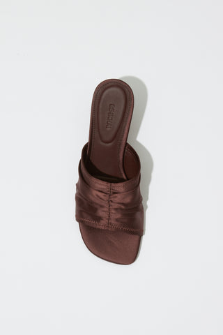 Shadow Satin Mule