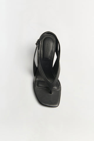 Darya Leather Wedge Thong Sandal