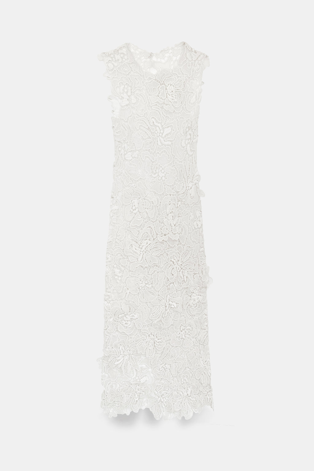 Simkhai Dahlia Lace Midi Dress in White