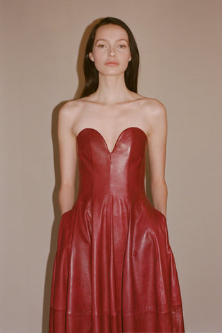 Carrington Leather Bustier Gown