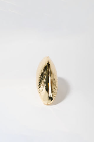 Bridget Metal Oyster Clutch