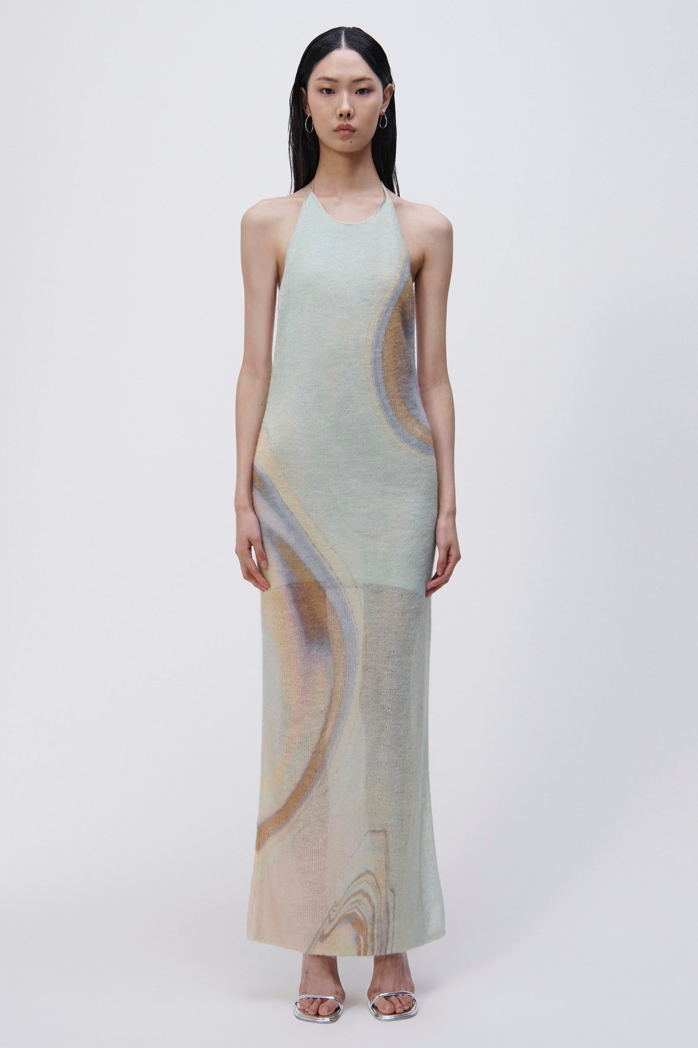 Mischa Digital Mohair Maxi Dress - SIMKHAI 
