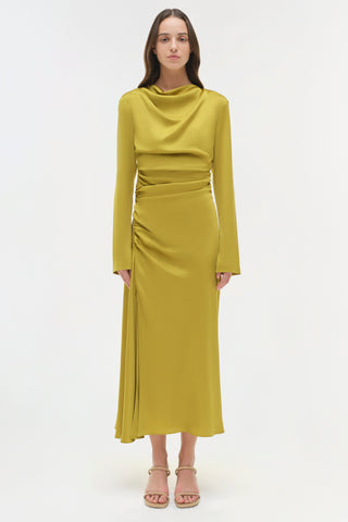 Odessa Satin Midi Dress