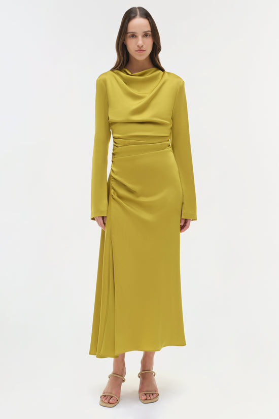 Odessa Satin Midi Dress