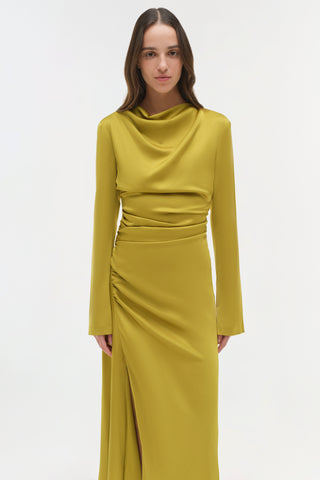 Odessa Satin Midi Dress