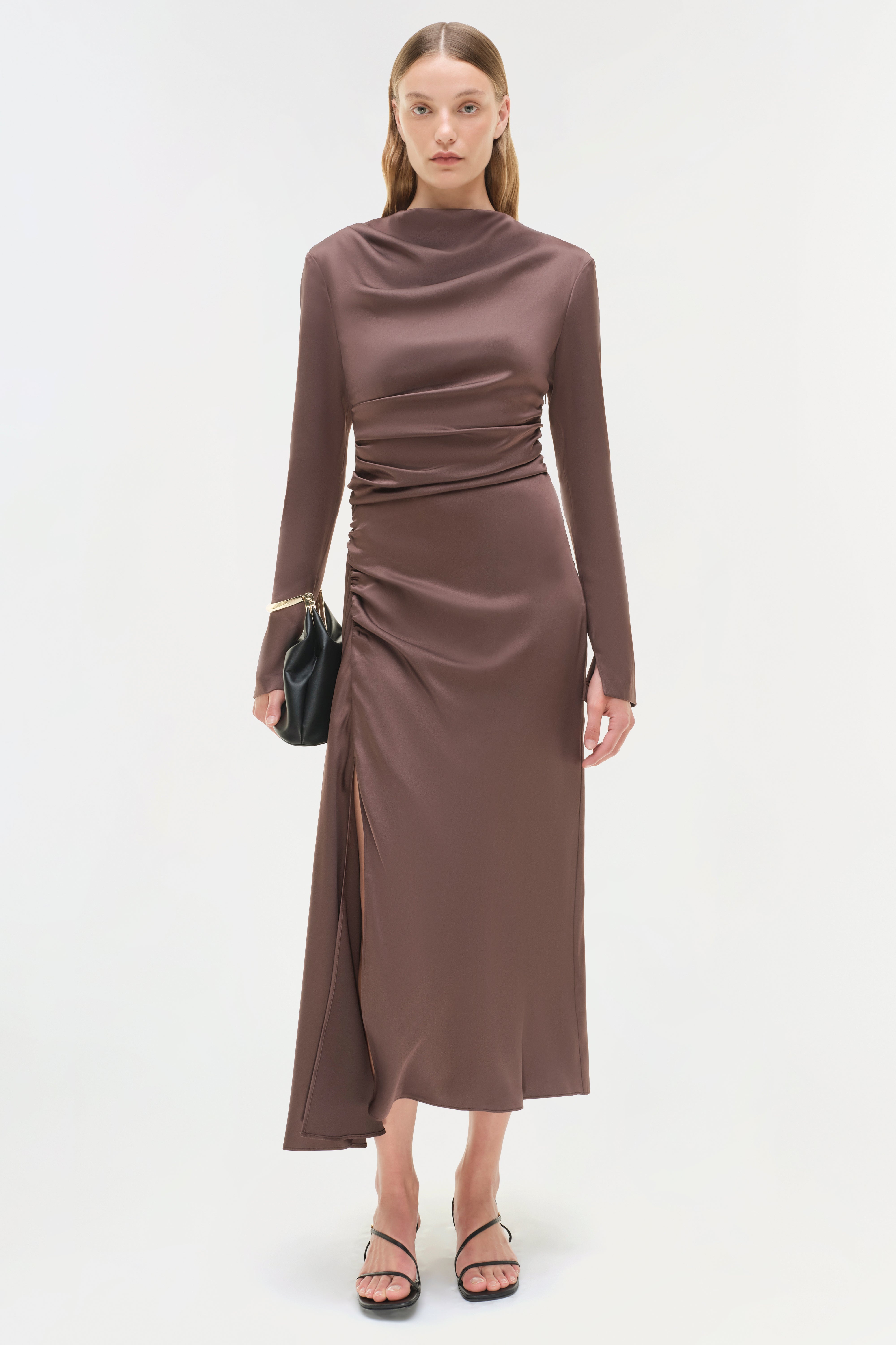 Odessa Satin Midi Dress – SIMKHAI Odessa Satin Midi Dress – SIMKHAI