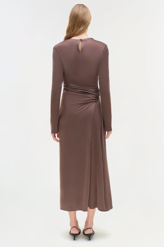 Odessa Satin Midi Dress