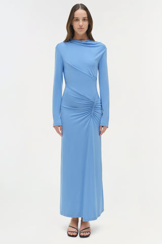 Ferrera Draped Jersey Midi Dress