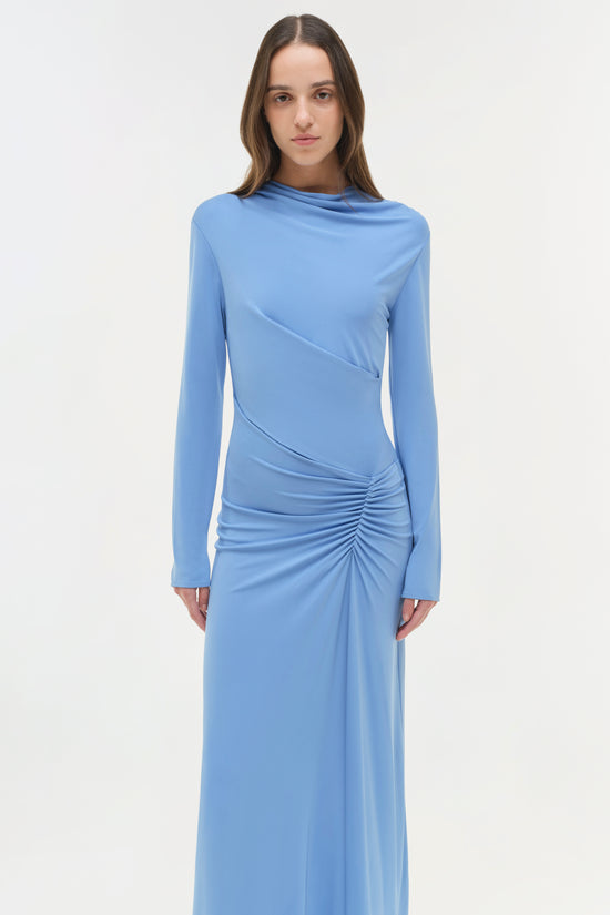 Ferrera Draped Jersey Midi Dress