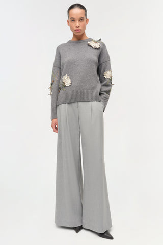 Dawna Floral Embellished Sweater