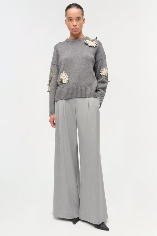 Dawna Floral Embellished Sweater