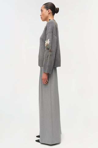 Dawna Floral Embellished Sweater