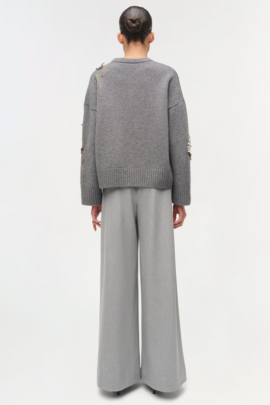 Dawna Floral Embellished Sweater