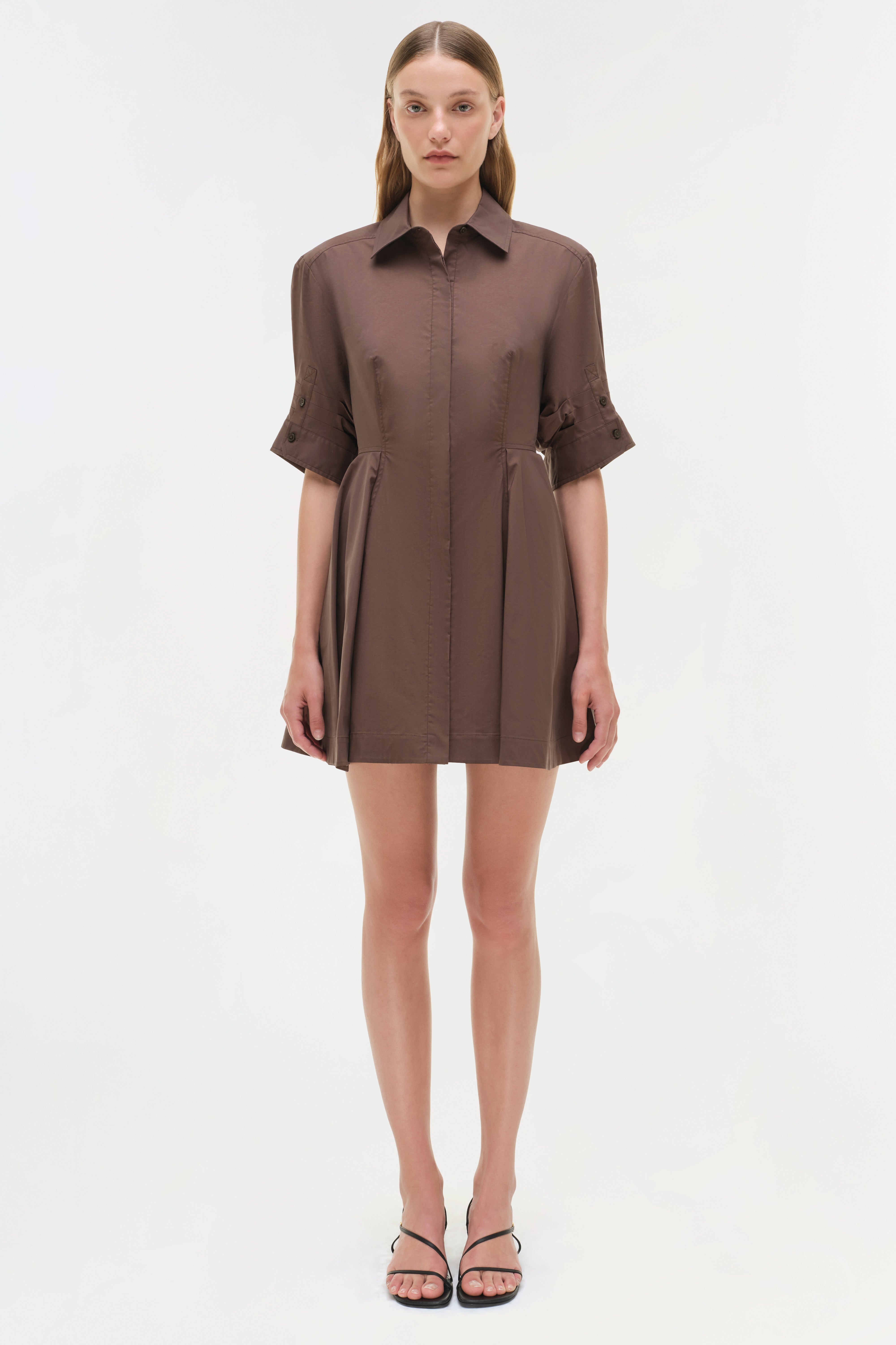 cambridge shirt mini dress Shona Joy Campbell Clay Fitted Mini Shirt Dress