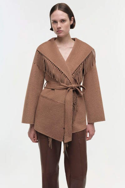 ジャケット LENINA FELICIA classic wool jacket_camel SAMPEEL Leather Jacket Women Faux Oversized Motorcycle