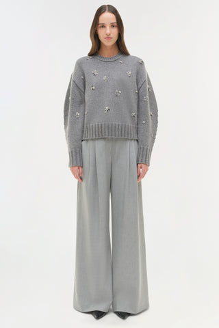Coraline Embellished Knit Crewneck