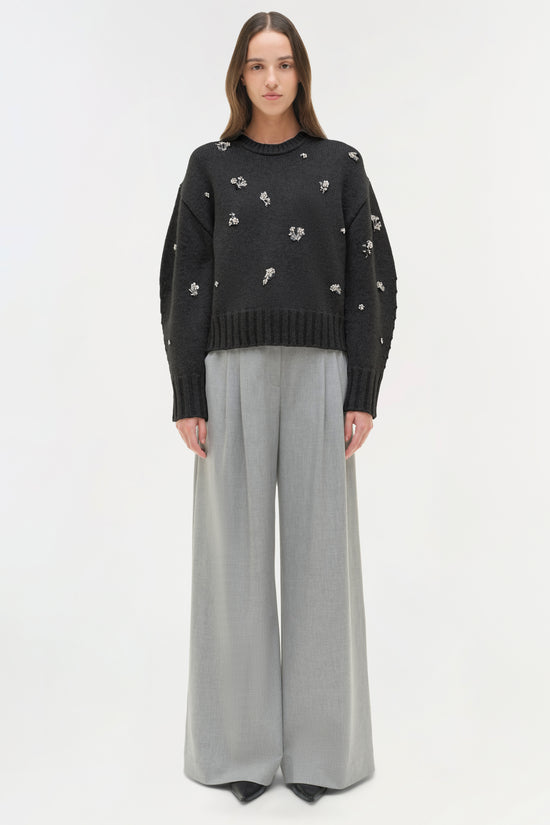 Coraline Embellished Knit Crewneck