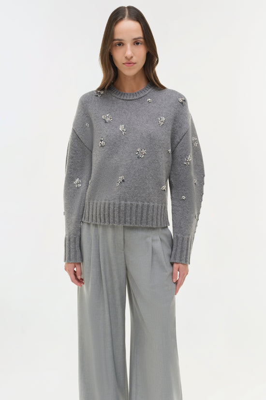 Coraline Embellished Knit Crewneck
