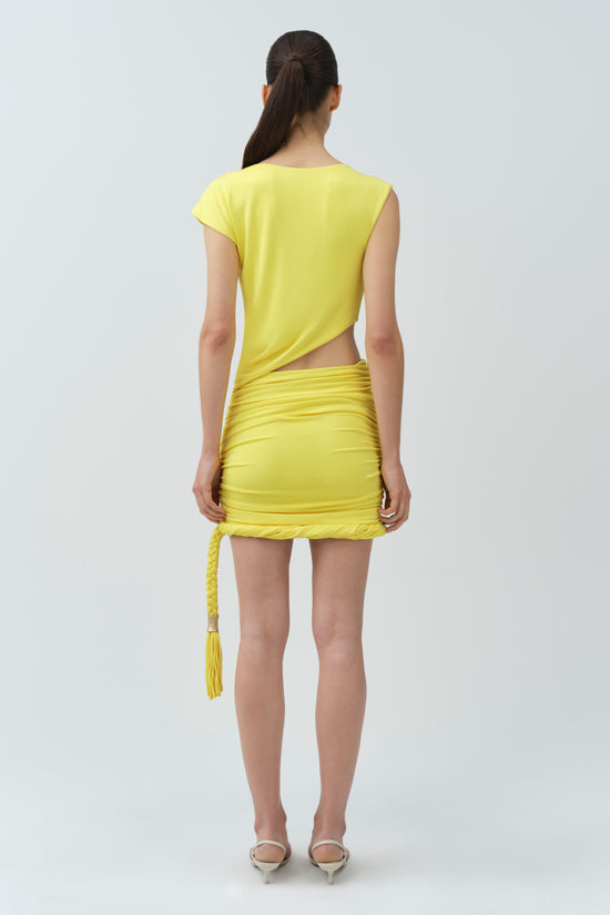 Nyla Draped Jersey Mini Dress