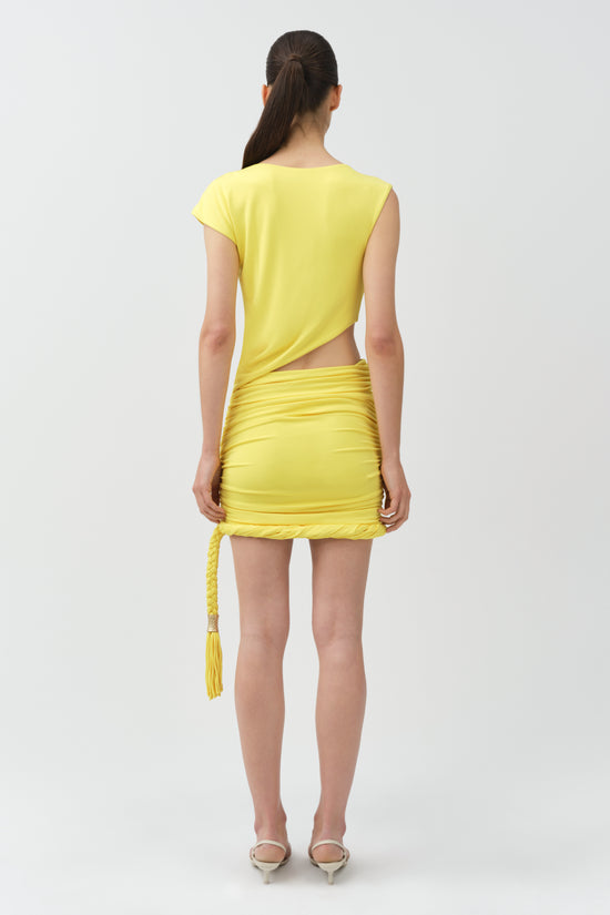 Nyla Draped Jersey Mini Dress